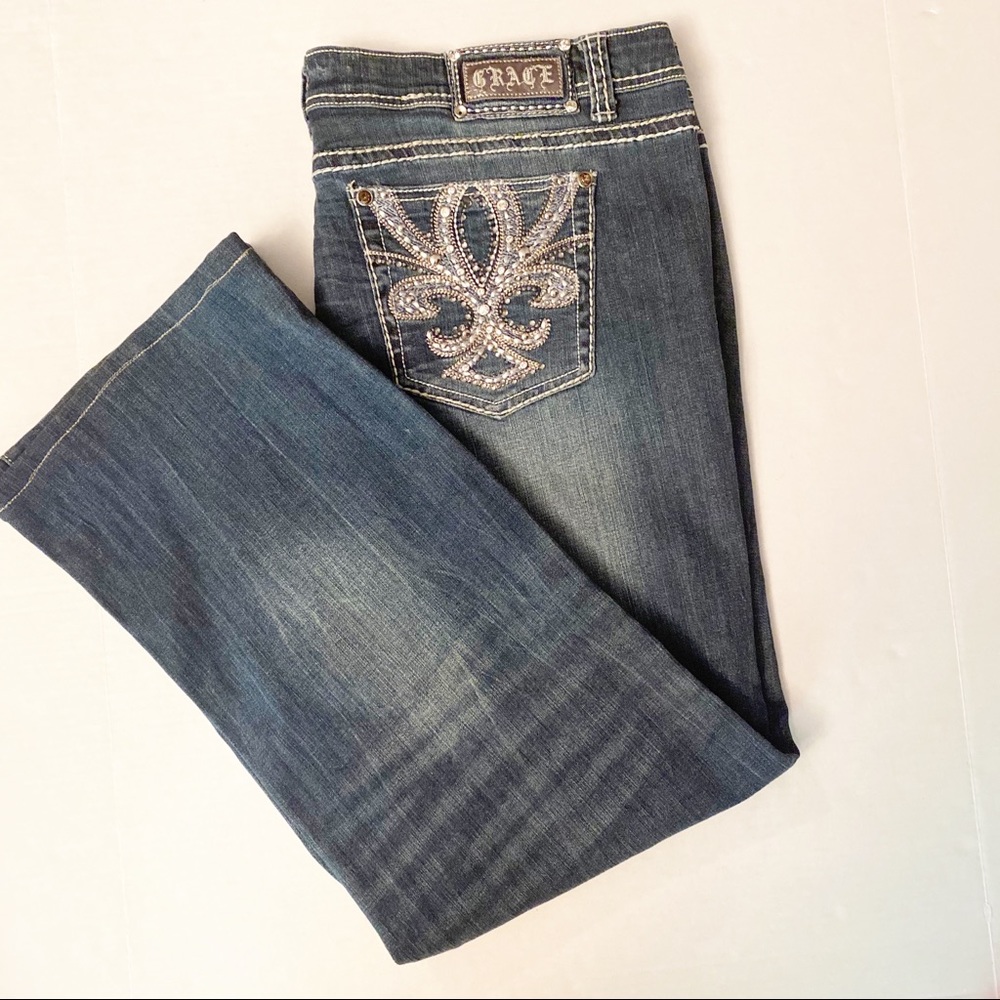 Grace In LA Jeans Embellished Plus Size 21
